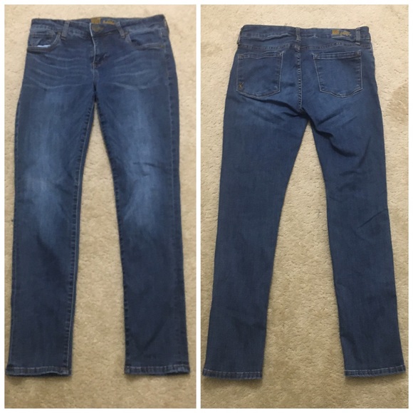 Kut From The Kloth KFTK Boyfriend Jeans Stretch Medium Wash Blue Denim Size 6 - Picture 2 of 11